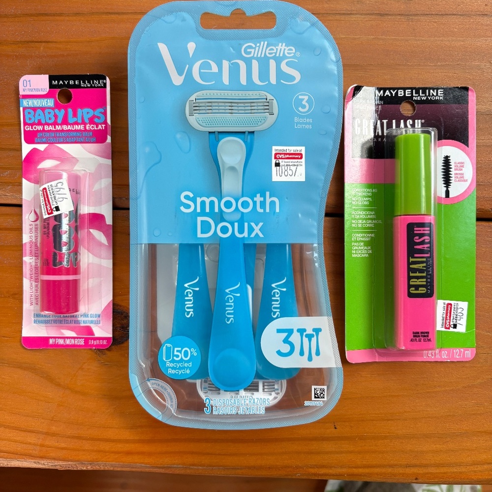 NWT Bundle of Hair, Makeup and Body Care, Monday, Maybelline, Eco Tools, Venus - Picture 4 of 9